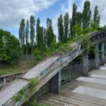 Blick auf einen Teil der Brücke, die über den Teltowkanal in Mariendorf fühlt, auf dem Weg zum Attilaplatz