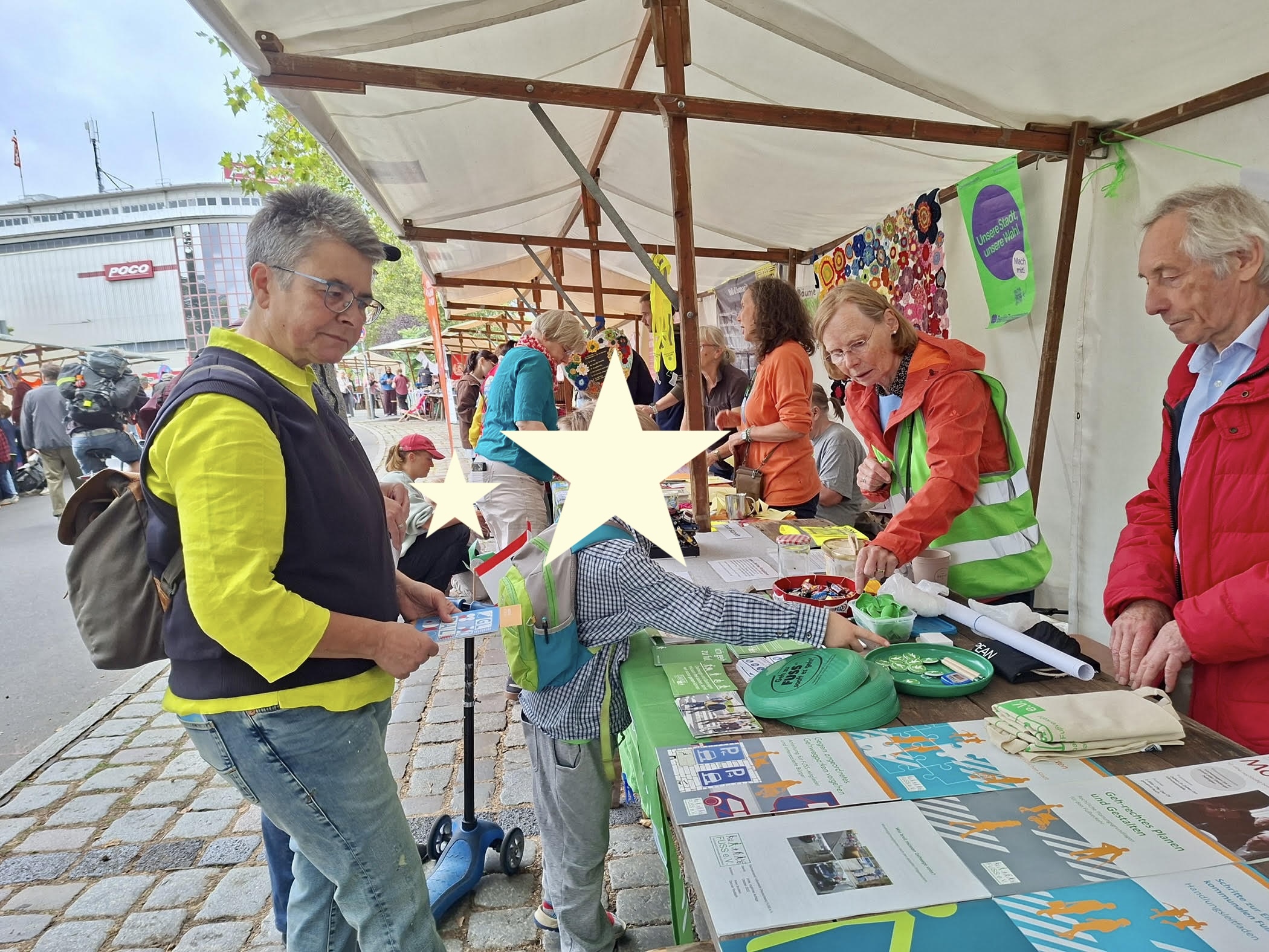 Fuss eV stand at the Demokratiefest
