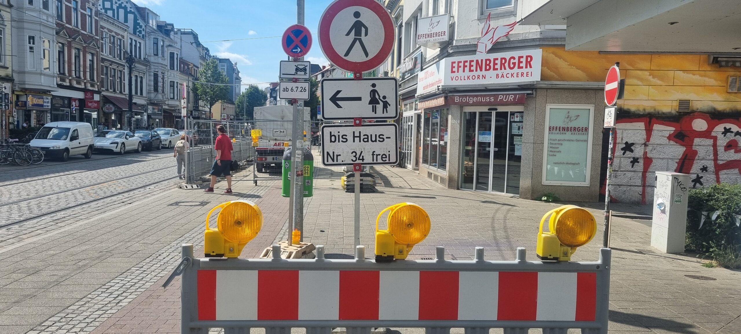 Baustelle im Steintor in Bremen
