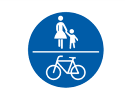 Fuß-Radweg-Zeichen Zeichen für gemeinsamen Fuß- und Radweg