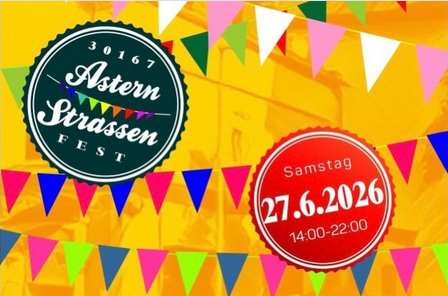 Asternstraßenfest am 27.6.2026 in Hannover