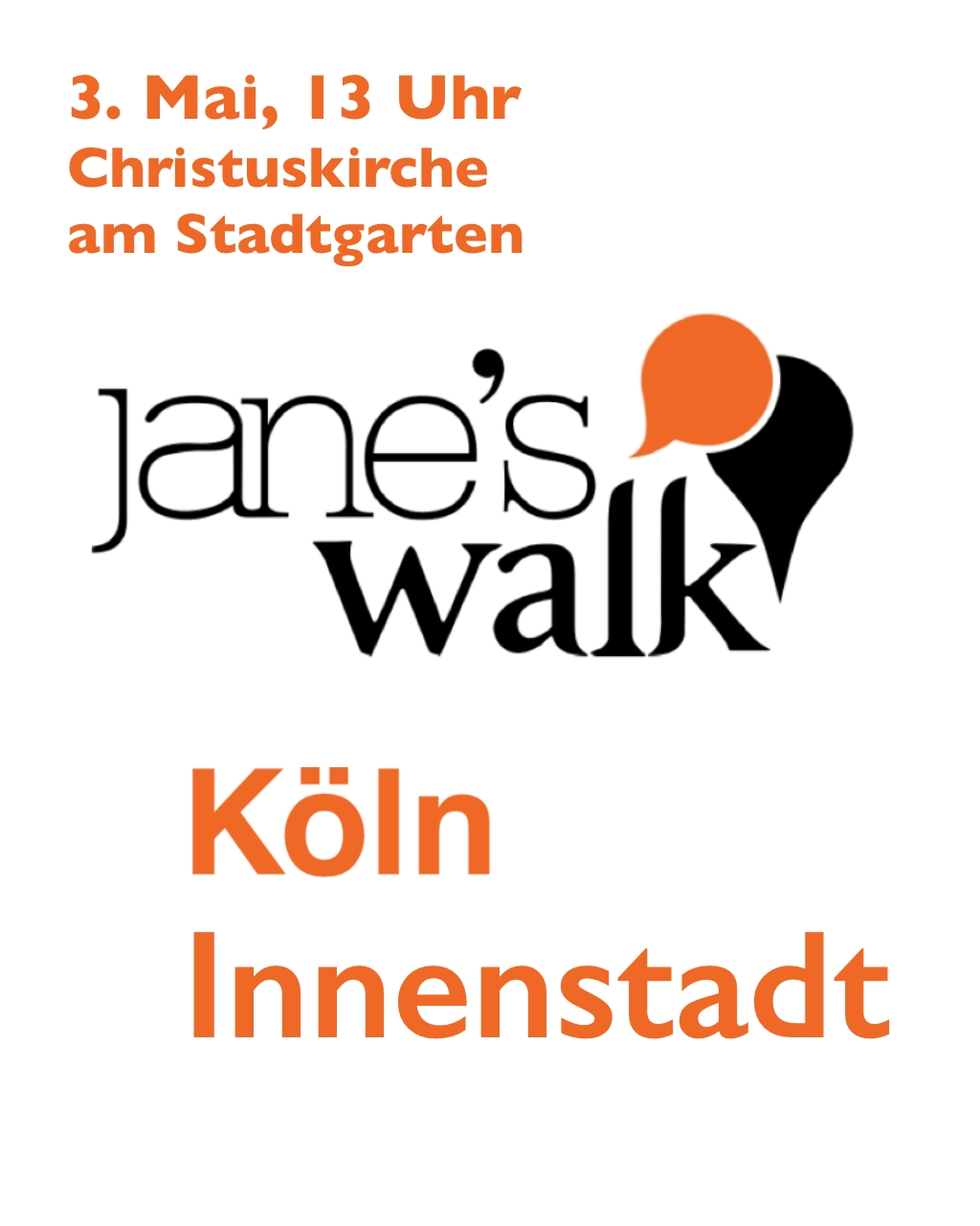 Grafik zum Jane's Walk Köln Innenstadt