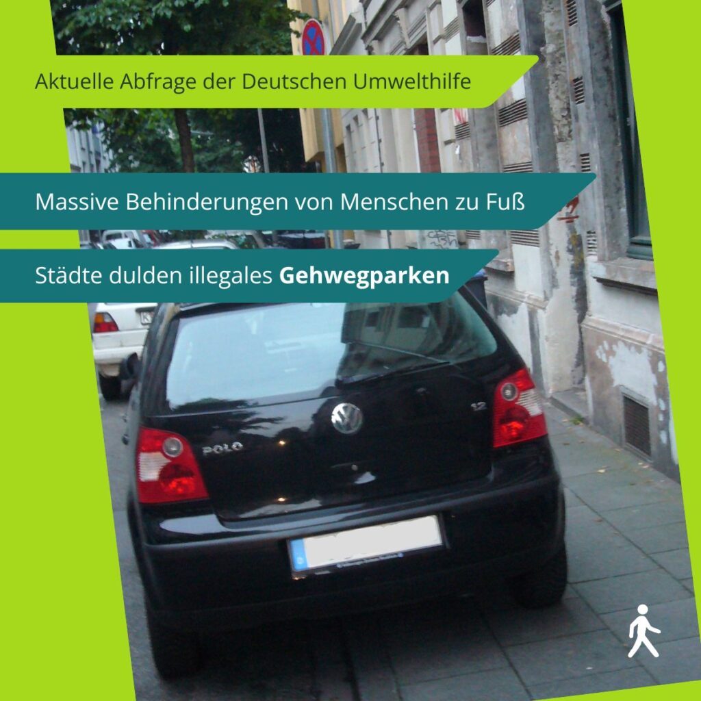 Falschparker blockiert den Gehweg